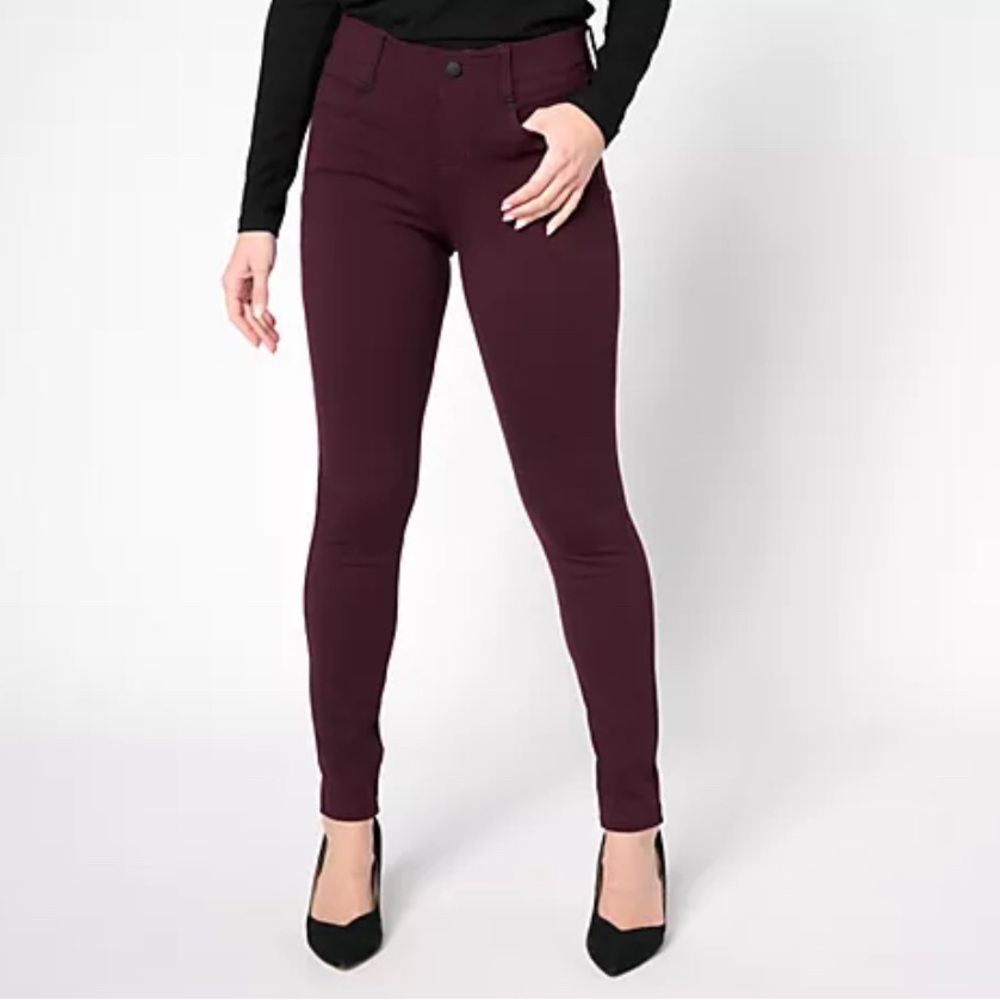 NWT Liverpool Madonna Skinny Pant Dark Purple Size 4/27 Stretch